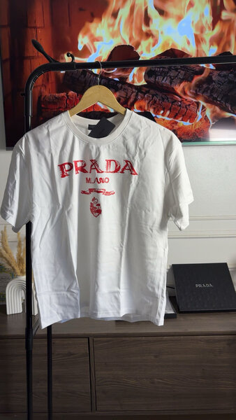 T-Shirt Prada en Coton Blanc