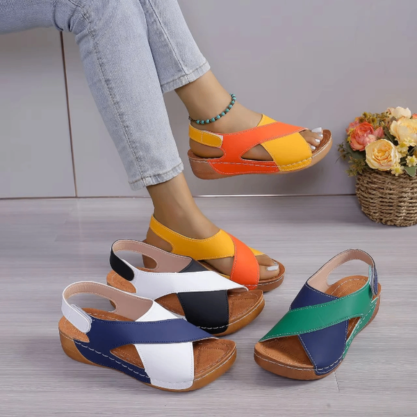 Sandales confort multicouleur