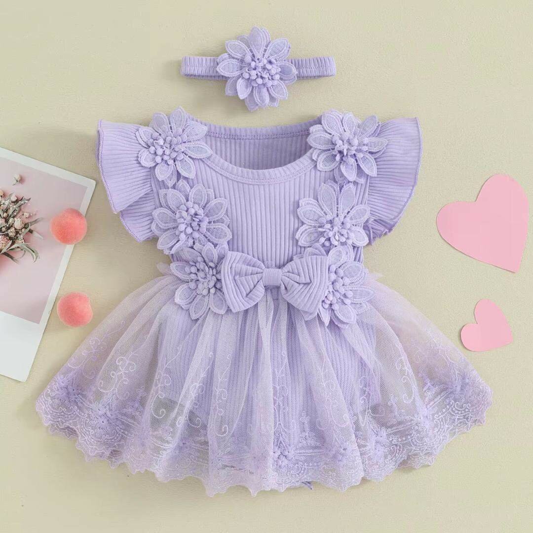 Robe Bébé Fleurie Élégante
