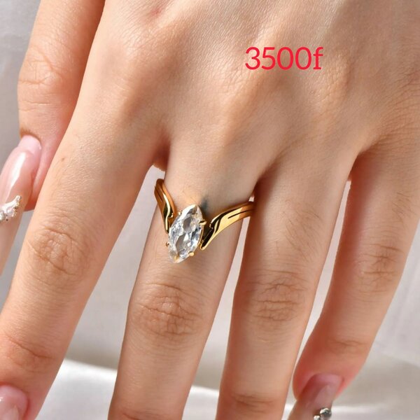 Bague élégante en or et argent