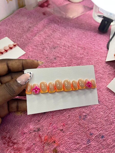 Ongles Faux Art Floral