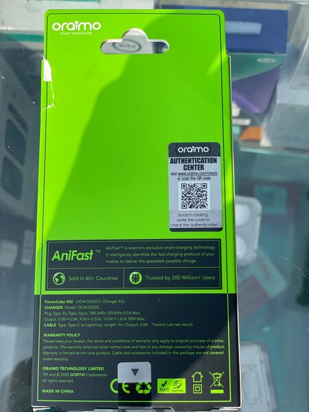 Chargeur Rapide 20W Oraimo