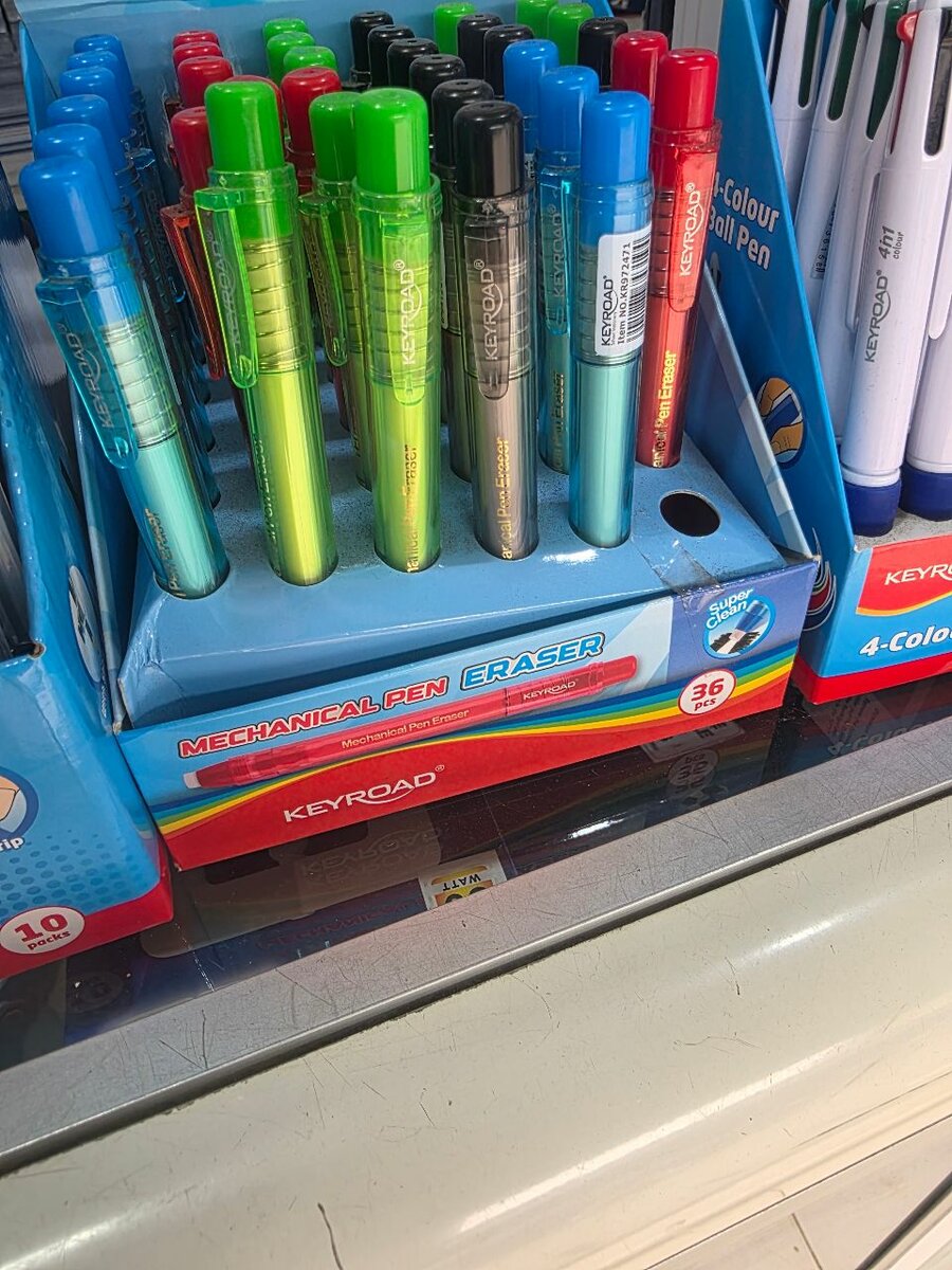 Gommes mécaniques colorées