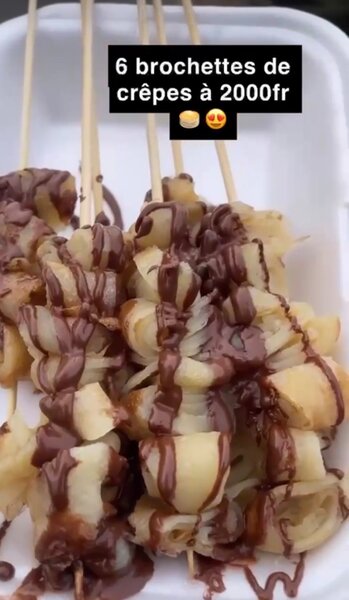 Brochettes de crêpes