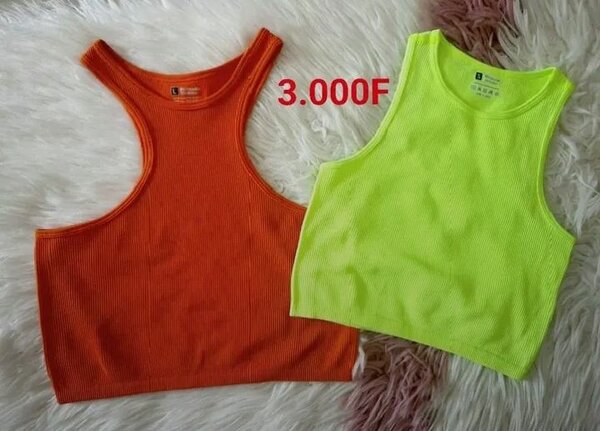 Top sans manches côtelé