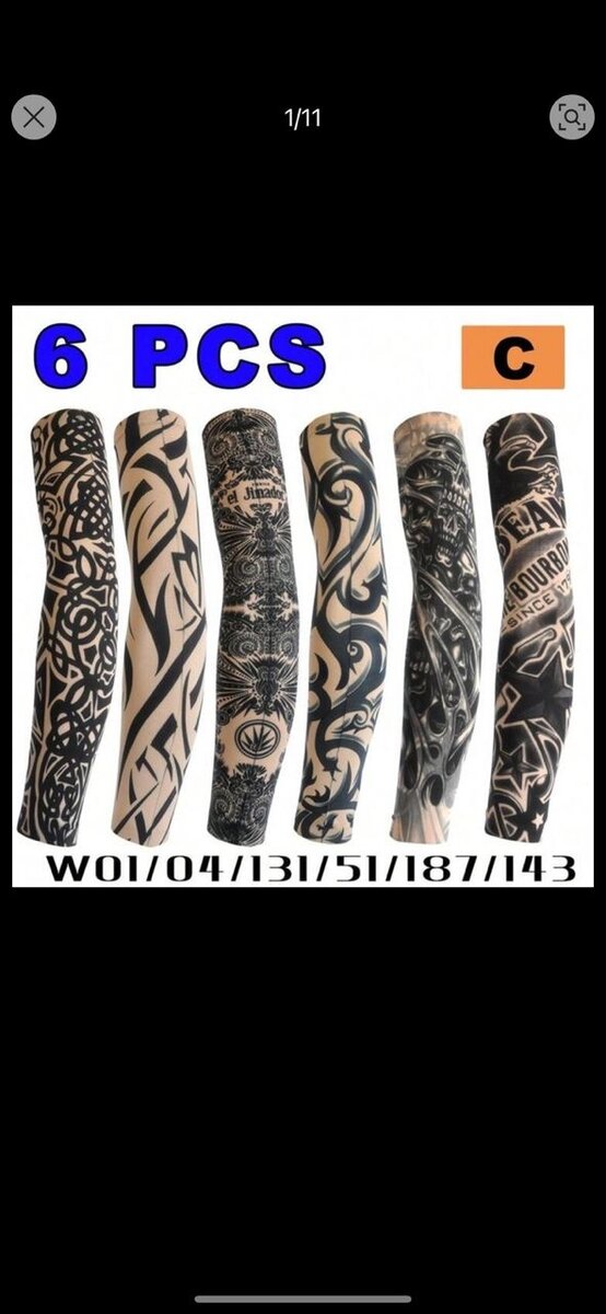 Manches Tatouage Temporaires