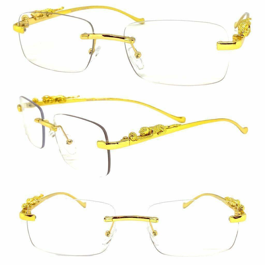Lunettes de luxe dorées