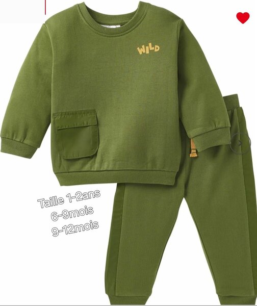 Ensemble bébé vert Wild