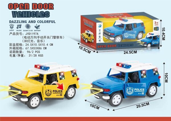 Voiture Jouet Police Ouvrable