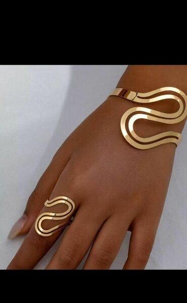 Bracelet et Bague Design Or