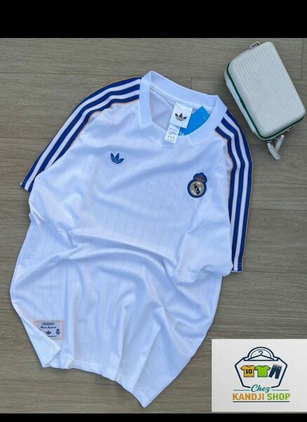 Maillot de football blanc Adidas