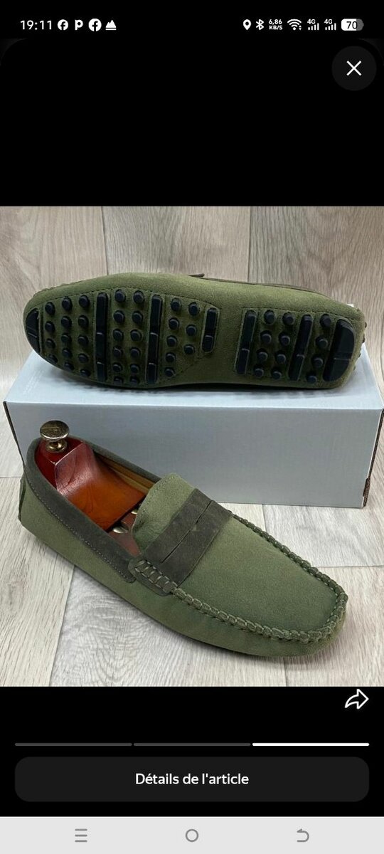 Mocassins en daim pour hommes