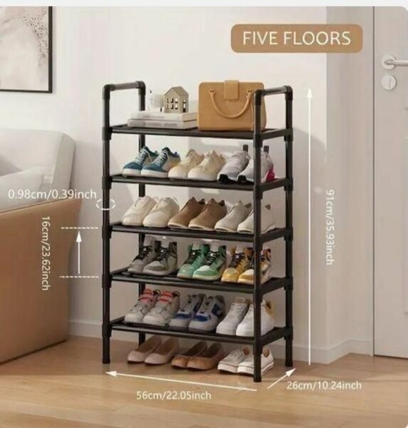 Étagère à chaussures 5 niveaux