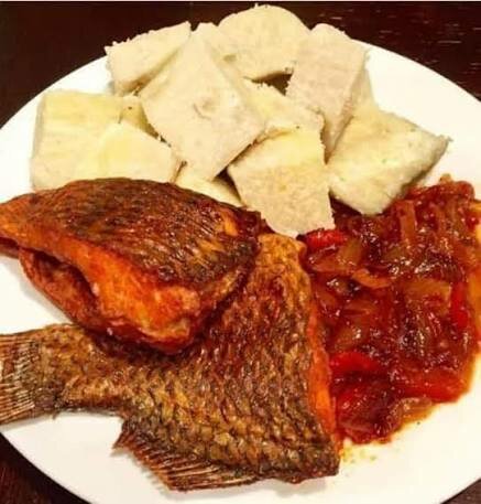 Igname poisson grillé