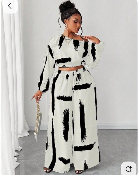 Ensemble chic à motifs abstraits