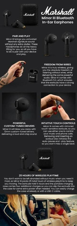 Écouteurs Bluetooth Marshall