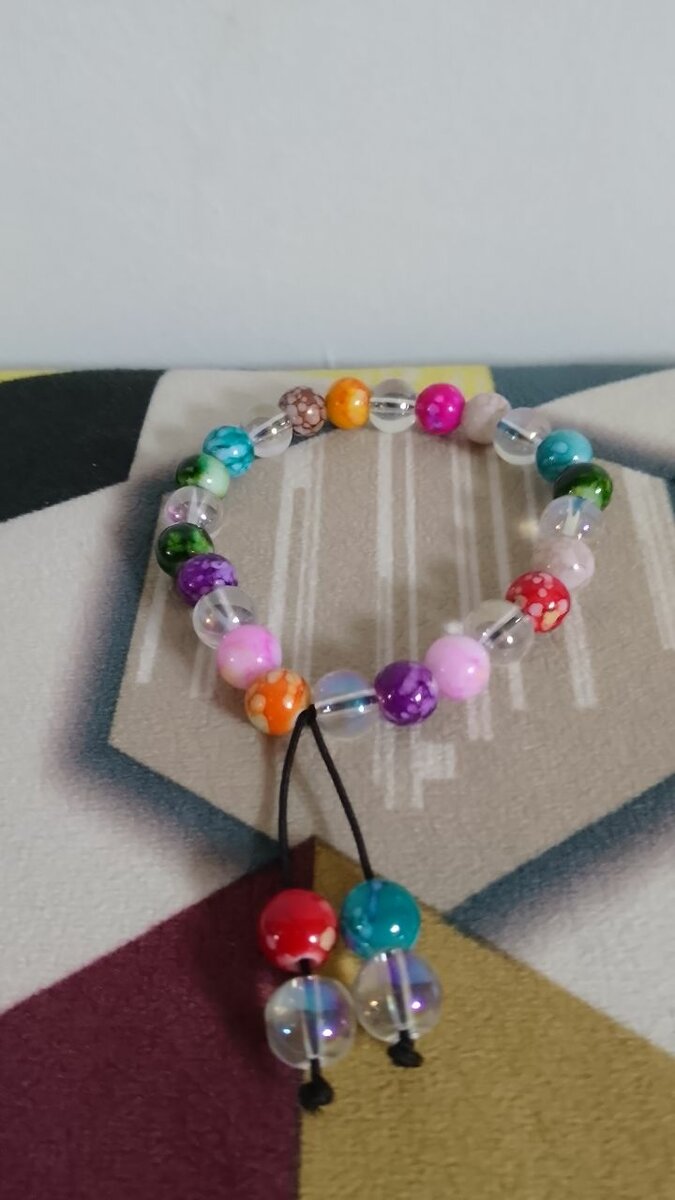 Bracelet perles colorées