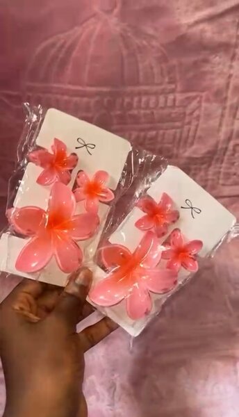 Barrettes fleurs tropicales