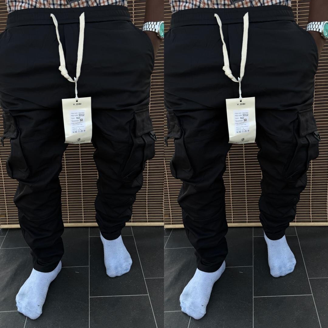 Pantalons Cargo Noir Homme