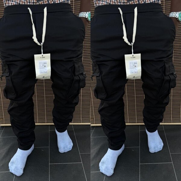 Pantalons Cargo Noir Homme