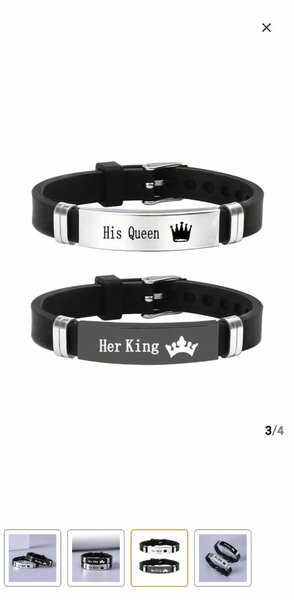 Bracelets Couple "His Queen"