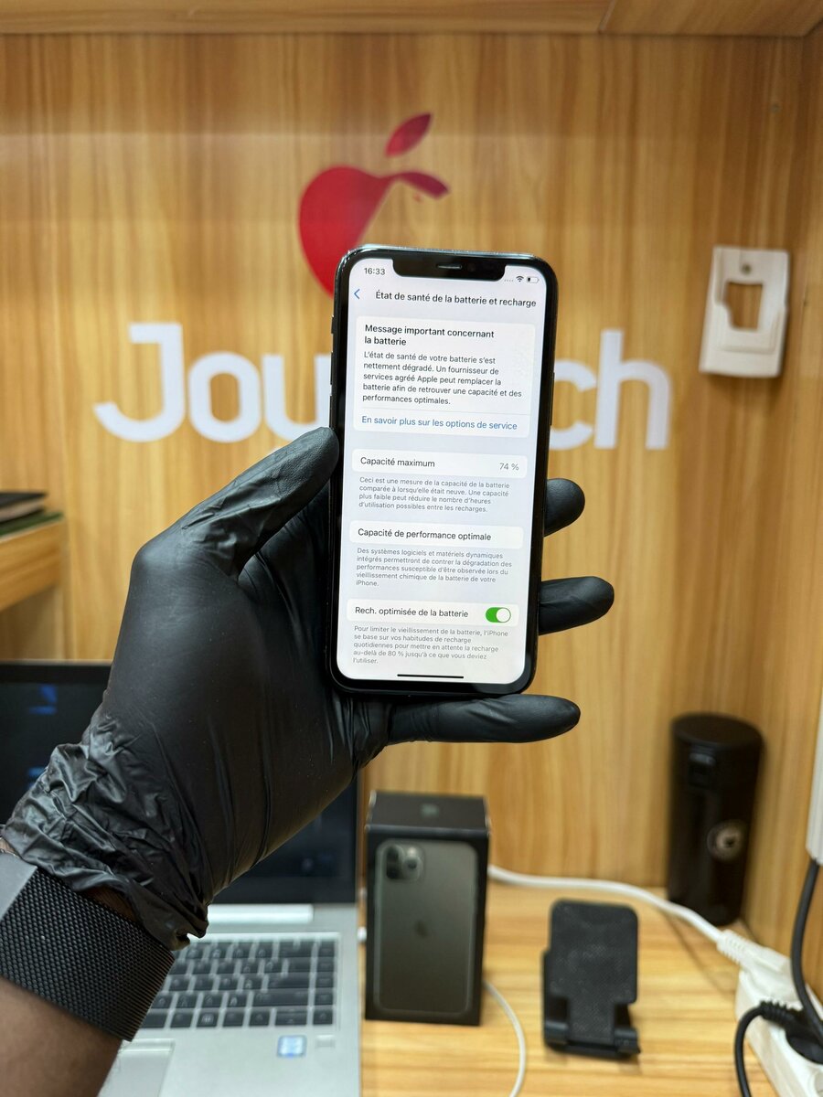IPHONE 11 pro  Message écran