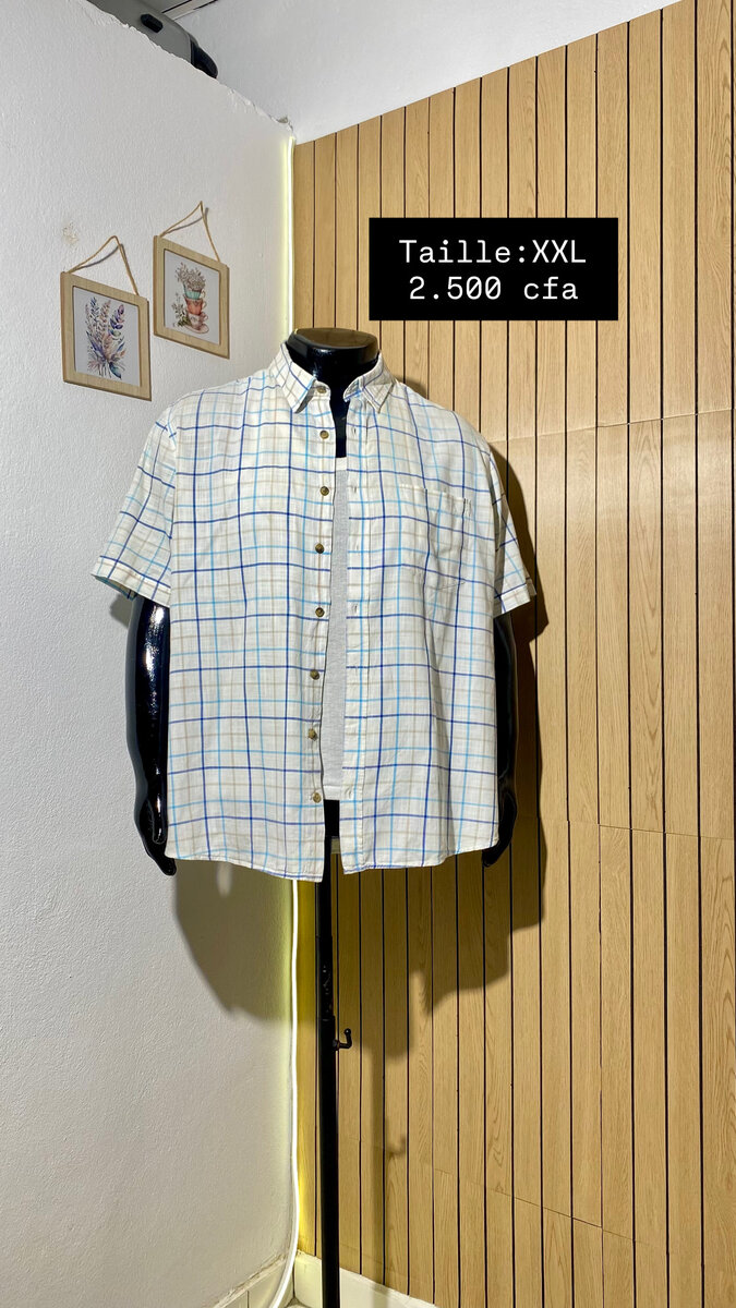 Chemise à carreaux XXL