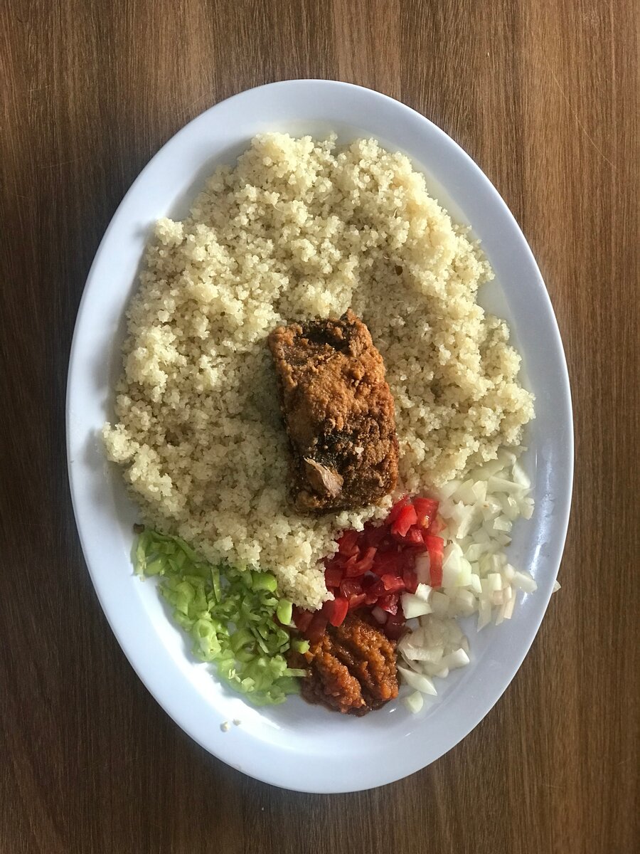 Garba avec attiéké de Dabou