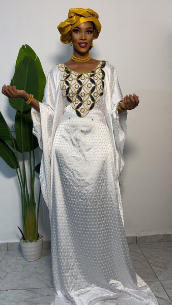 Boubou en soie Élégante Femme