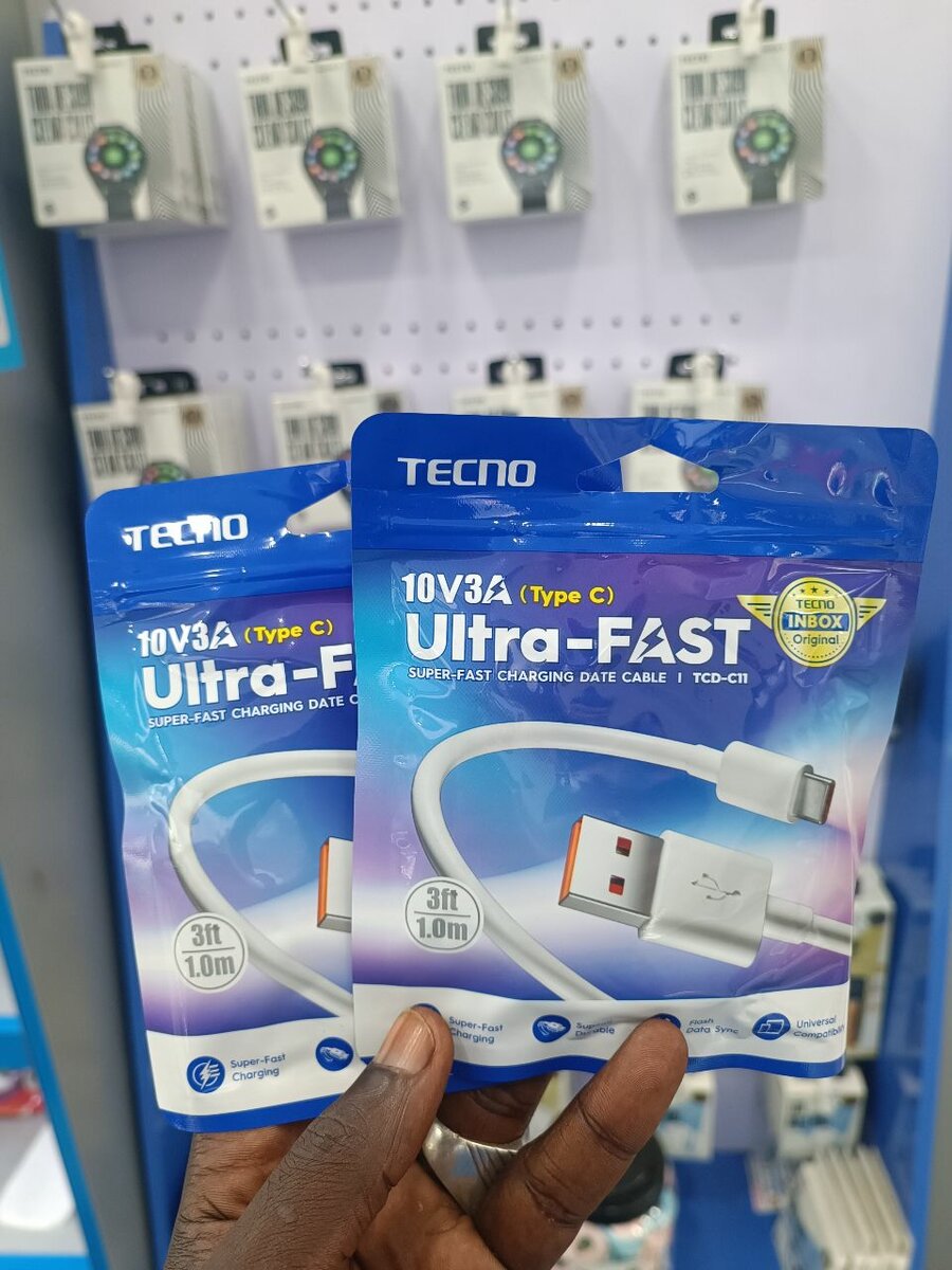 Câble de Recharge Rapide USB-C Tecno