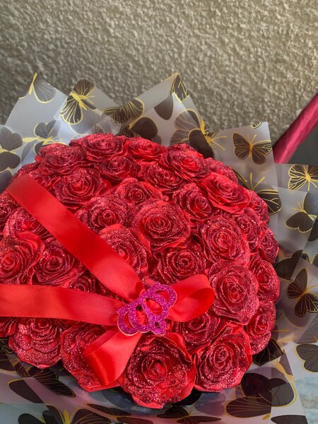 Bouquet de roses éternelles