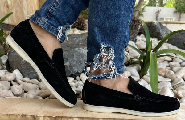 Mocassins en daim pour homme