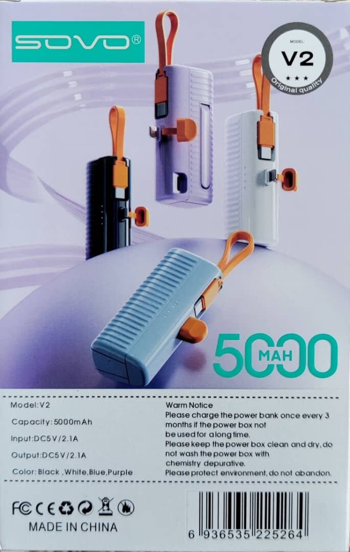 Batterie externe SOVO 5000mAh
