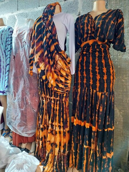 Robe longue tie-dye bohème