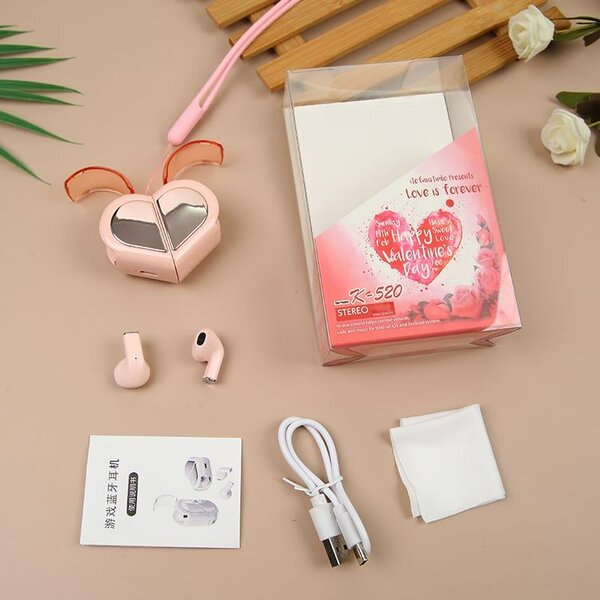 Écouteurs Sans Fil en Cœur