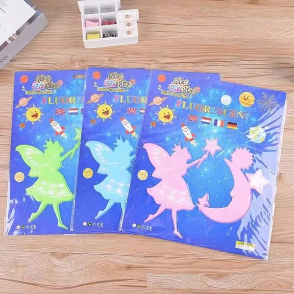 Lot de 3 Stickers fluorescents