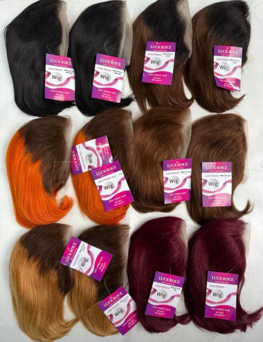 Perruques humaines colorées