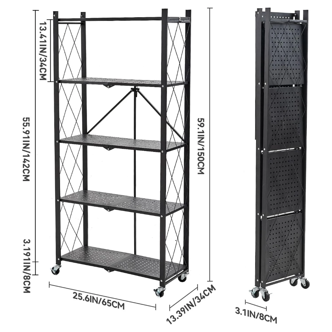 Étagère de Rangement Métallique avec 4 Niveaux