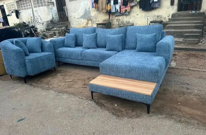 Canapé d'angle design en tissu