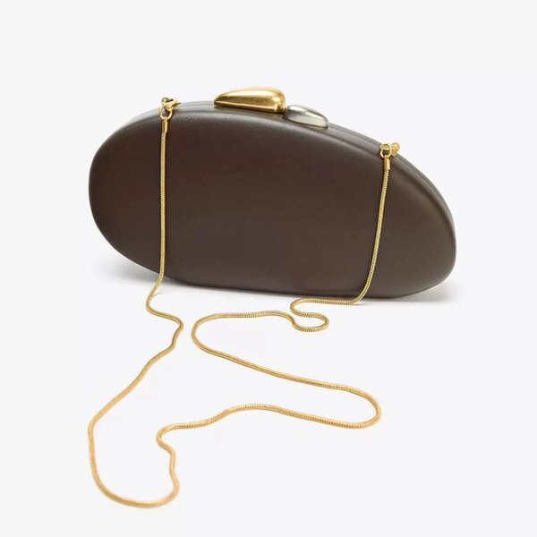 Sac à main élégant en cuir marron