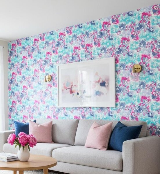 Papier Peint Floral Coloré