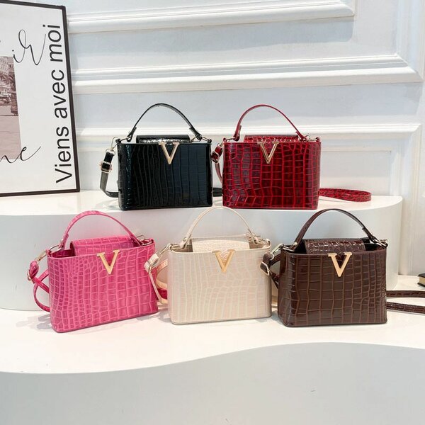 Sac à main en cuir crocodile