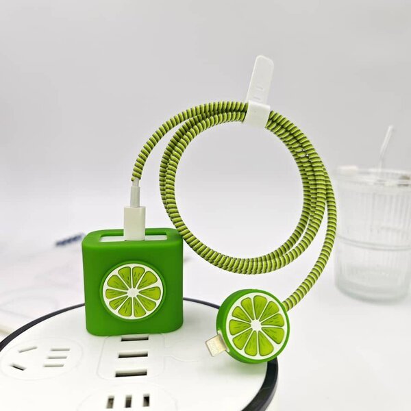Protège chargeur citron vert