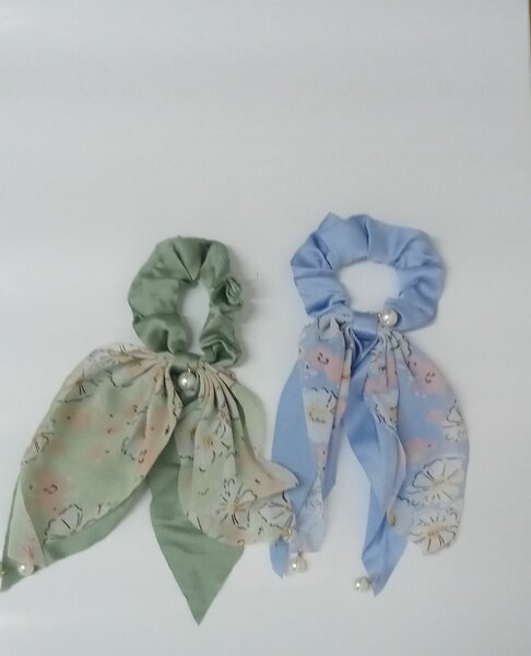 2Elastiqueseveux foulard perlé