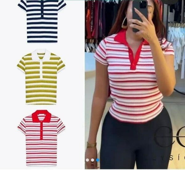 Polo rayé femme élégant