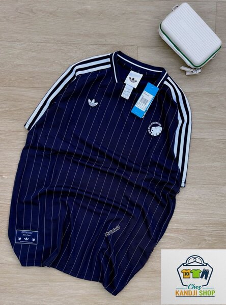 Maillot adidas rayé homme