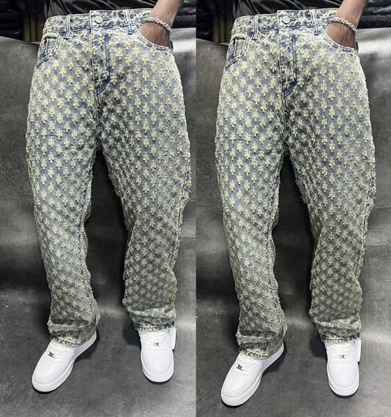 Jeans homme tendance imprimé