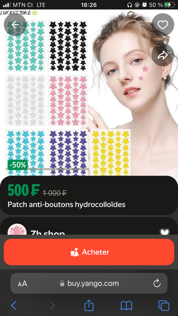 Patch anti-acné étoiles