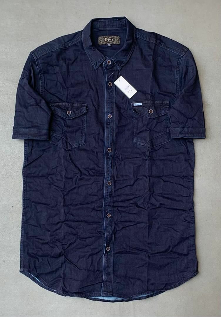 Chemise en jean bleu Homme