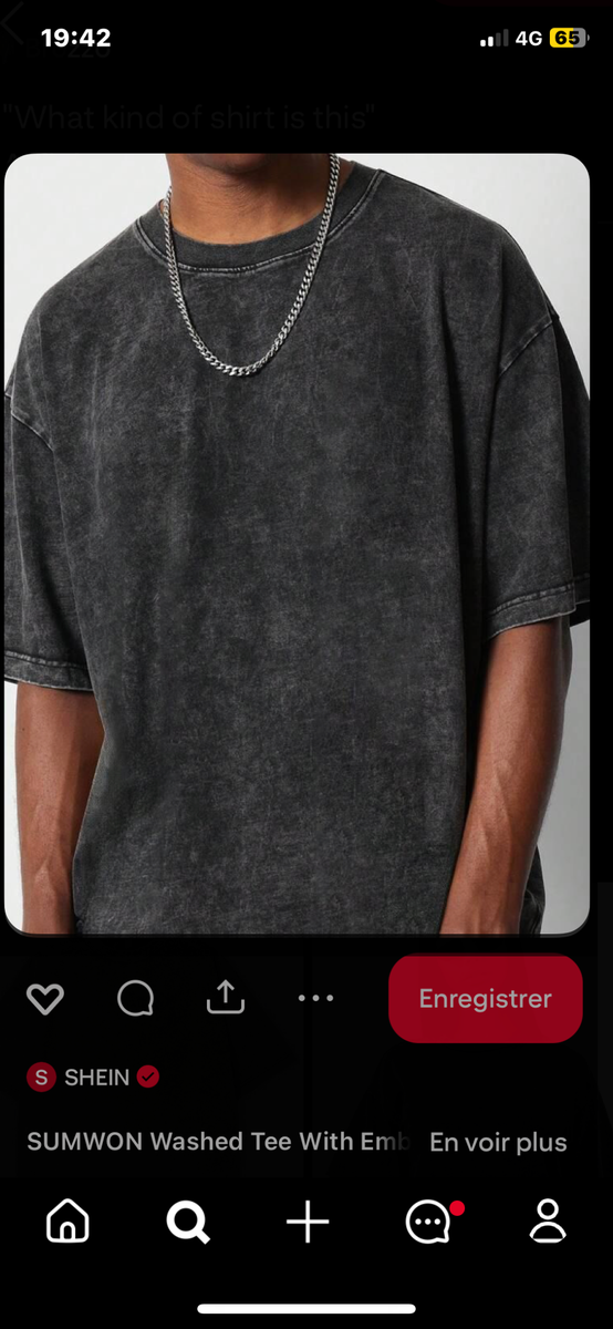 T-shirt délavé unisexe